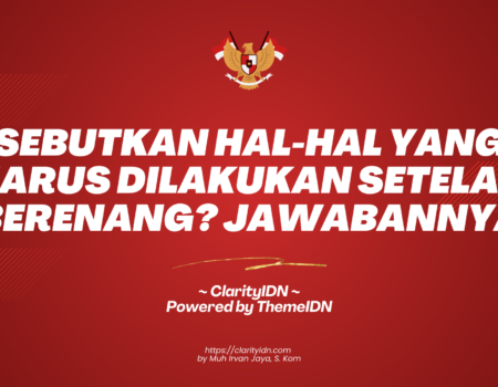 Sebutkan Hal-Hal yang Harus Dilakukan setelah Berenang? Jawabannya