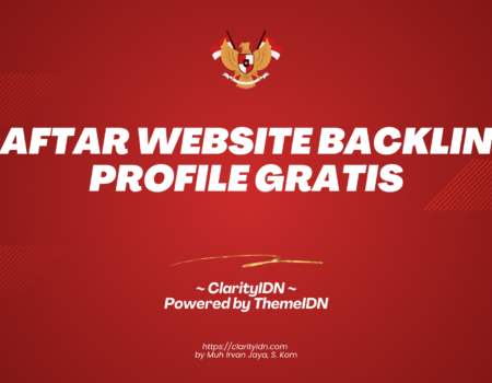 Daftar Website Backlink Profile Gratis