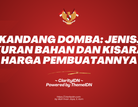 Kandang Domba: Jenis, Ukuran Bahan dan Kisaran Harga Pembuatannya