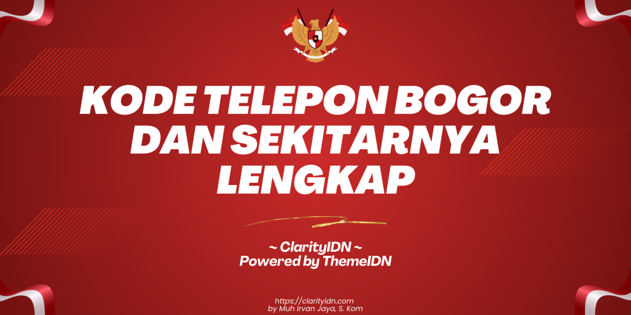 Kode Telepon Bogor dan Sekitarnya Lengkap