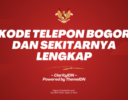 Kode Telepon Bogor dan Sekitarnya Lengkap
