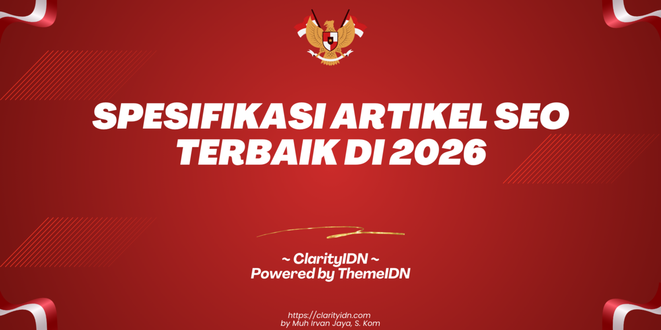 Spesifikasi Artikel SEO Terbaik di 2026
