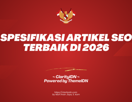Spesifikasi Artikel SEO Terbaik di 2026