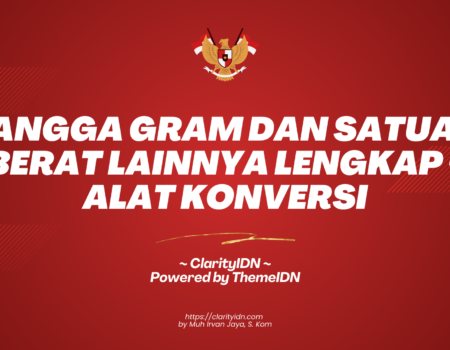 Tangga Gram dan Satuan Berat Lainnya Lengkap + Alat Konversi