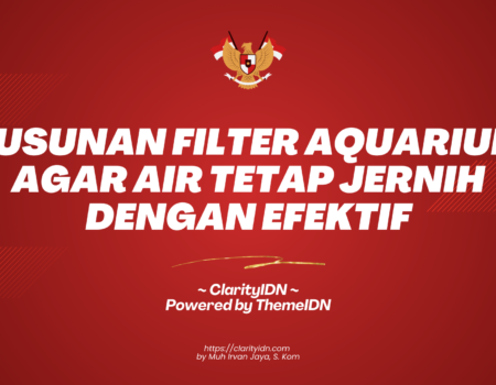 Susunan Filter Aquarium agar Air Tetap Jernih dengan Efektif