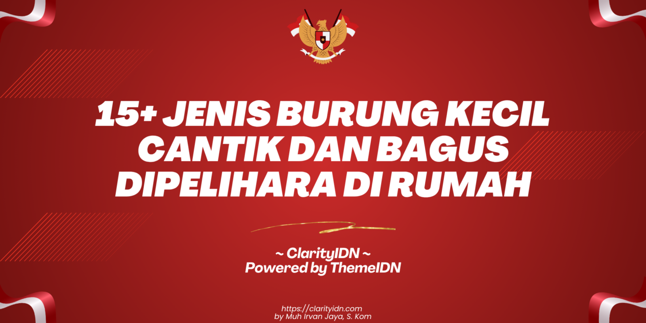 15+ Jenis Burung Kecil Cantik dan Bagus Dipelihara di Rumah