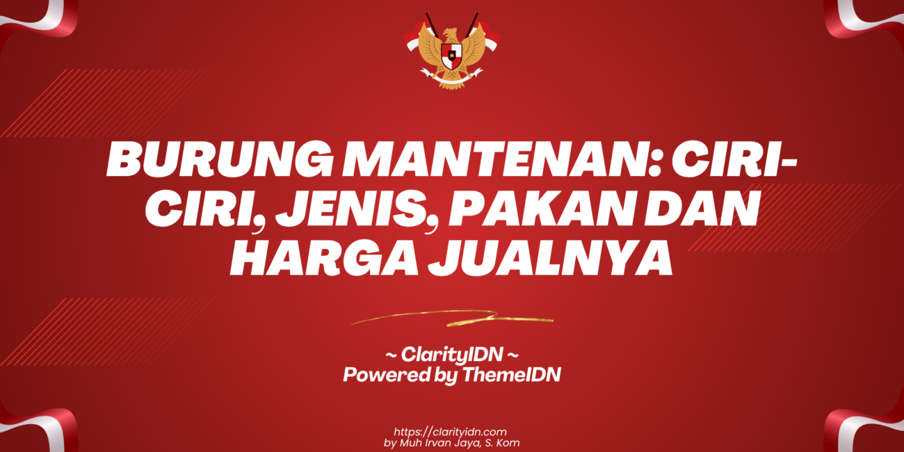 Burung Mantenan: Ciri-ciri, Jenis, Pakan dan Harga Jualnya